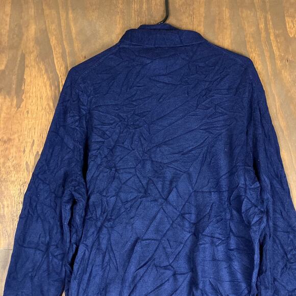 Talbots Womens Sweater Dark Blue Turtleneck Knit Pull Over Normcore XLarge - Picture 11 of 12